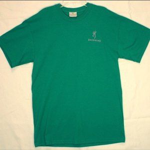 Browning T-shirt Buckmark Deer Logo Silver NWT